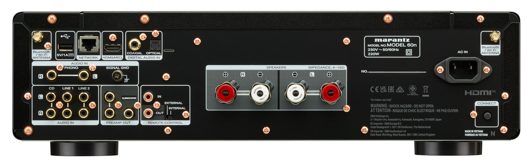Усилвател Marantz Model 60n black rear