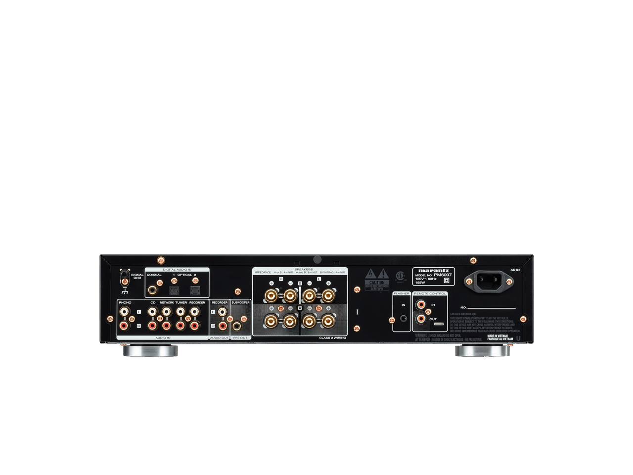 Усилвател Marantz PM6007 отзад черен